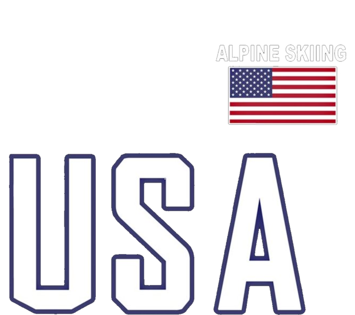 Usa Flag Alpine Skiing Pocket Nordic Ski Jersey T-Shirt