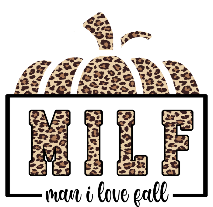 MILF Man I Love Fall Cheetah Pumpkin Cute Kids Long Sleeve Shirt