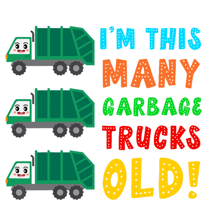 Im This Many Garbage Trucks Old 3 Year Old Women's T-Shirt