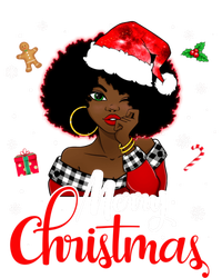 Black African Girl American Melanin Christmas Santa Hat Xmas T-Shirt