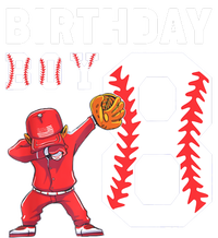 8th Birthday Boy Baseball Player Cropped Pullover Crew