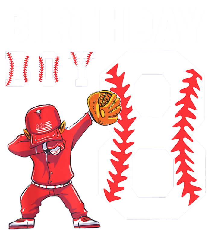 8th Birthday Boy Baseball Player Cropped Pullover Crew