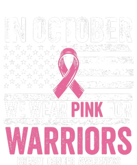 In October We Wear Pink For Warrior Breast Cancer Awareness Kids Long Sleeve Shirt