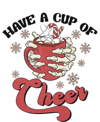 Retro Groovy Have A Cup Of Cheer Christmas Skeleton Coffee Great Gift Insulated Varsity Jacket