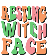 Retro Halloween Resting Witch Face Gift Striped Beanie with Solid Band