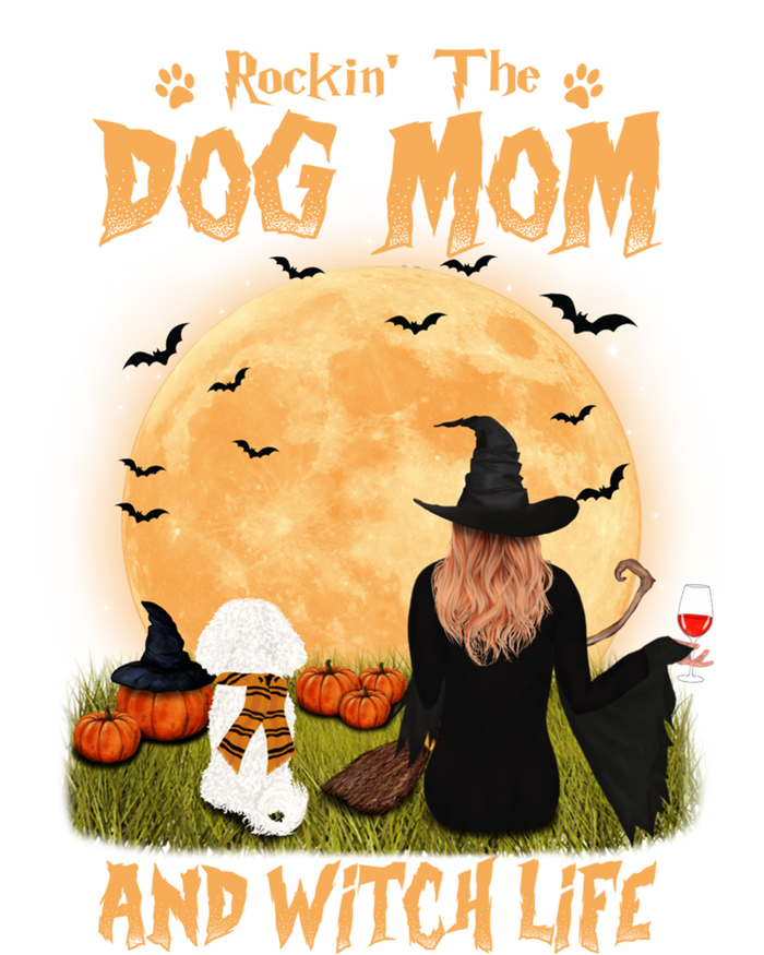 Rocking The Dog Mom And Witch Life Bichon Frise Halloween Cute Gift Tall Hoodie