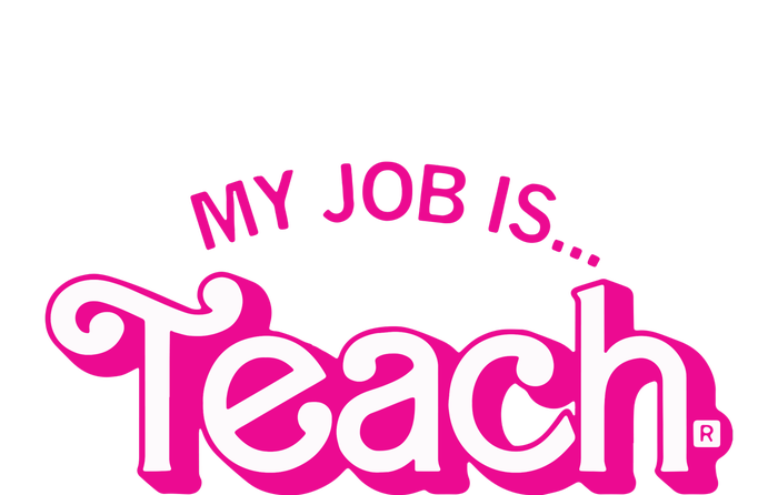 Retro Pink Style My Job Is Teach Teaching School For Teacher Gift T-Shirt