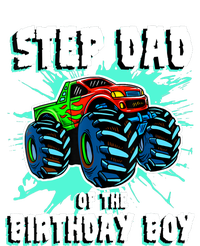 Step Dad Of The Birthday Boy Monster Truck Birthday Party Women's Racerback Tank