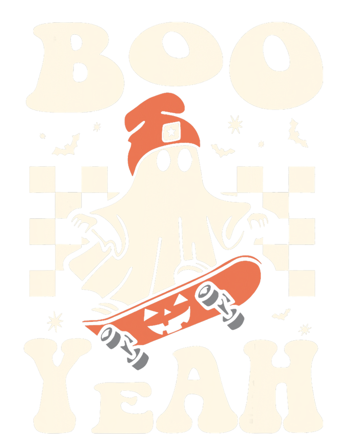 Boo Yeah Halloween Ghost Boy Retro Skateboard T-Shirt