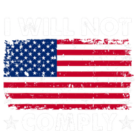 I Will Not Comply American Flag Retro Vintage Distressed Valucap Bio-Washed Visor