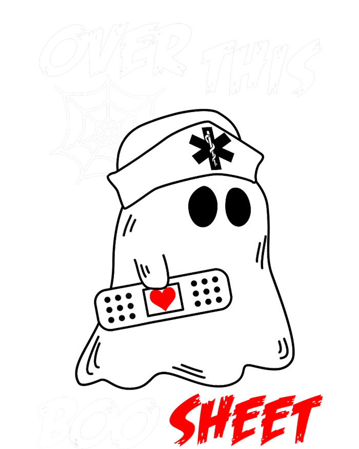 Over This Boo Sheet Funny Ghost Nurse Halloween Women's Perfect Tri Tunic Long Sleeve Shirt