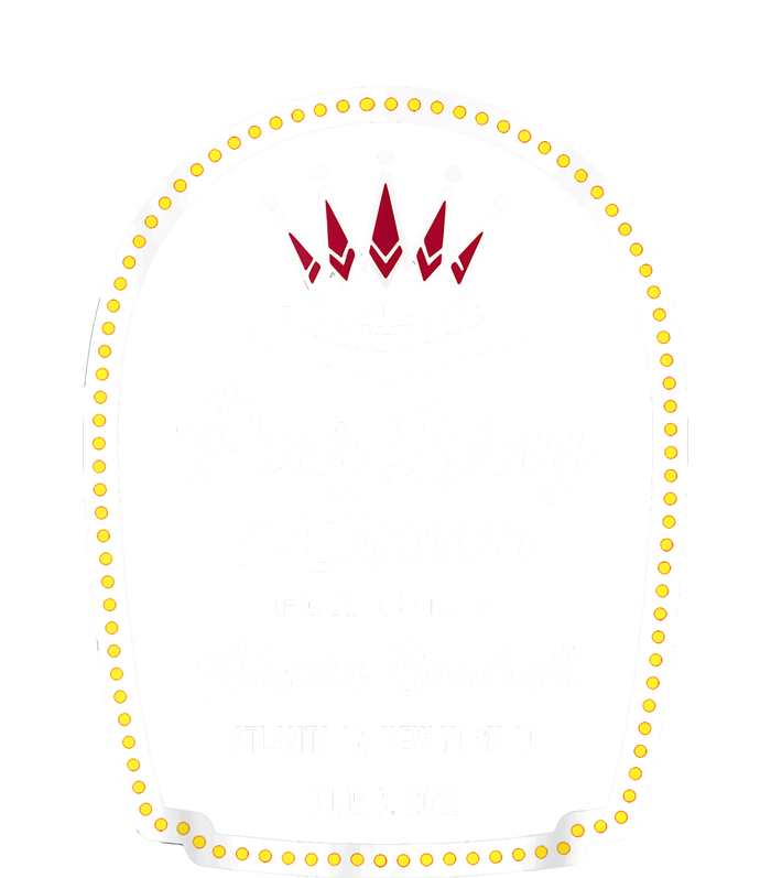 Funny POUR LARRY A CROWN Home Run Celebration Gift Button