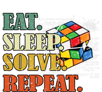 Eat Sleep Solve Repeat Math Speed Cubing Puzzle Lover Cube Women's Knotted Racerback Tank