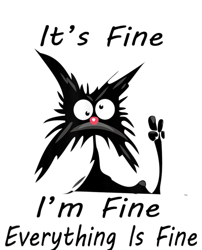 Its Fine Im Fine Everything Is Fine Silly Cat T-Shirt