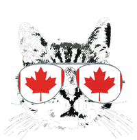 Canada Flag Canadian Cat Sunglasses Funny High Crown Mesh Back Trucker Hat