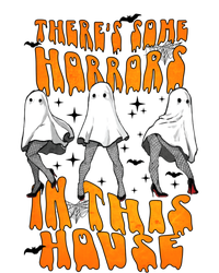 Theres Some Horrors In This House Funny Ghost Halloween Great Gift Women's Long Sleeve Flannel Pajama Set 