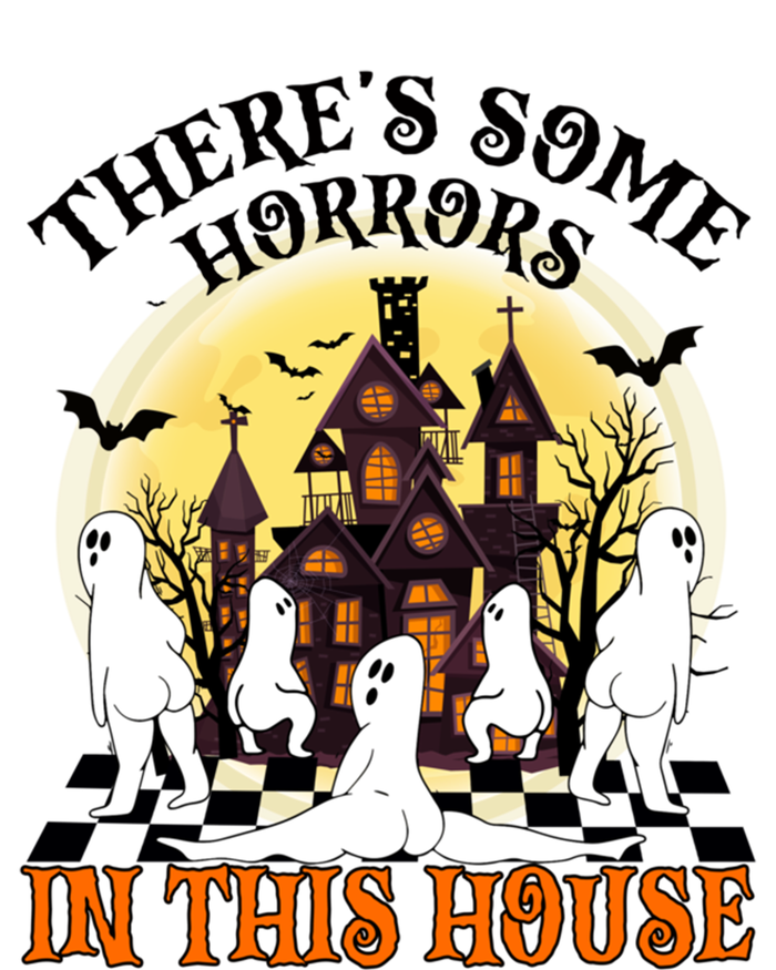 Theres Some Horrors In This House Pumpkin Ghost Halloween Gift T-Shirt