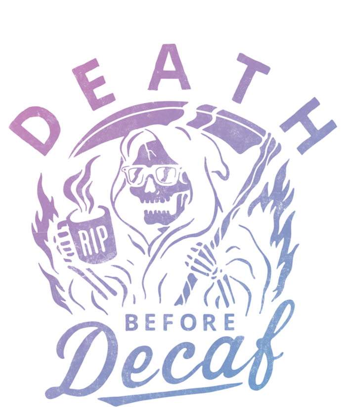 Vintage Death Before Decaf Coffee Skeleton Skull Java Addict Gift Tie Dye Hoodie