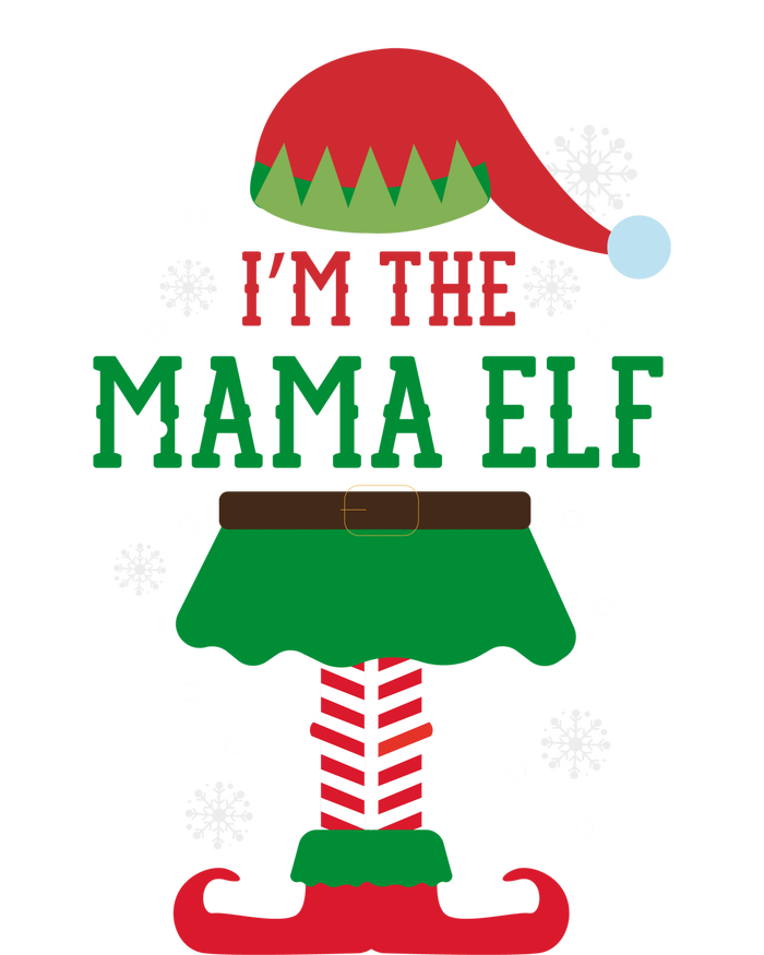 Mama Elf Christmas With Snowflakes Canvas