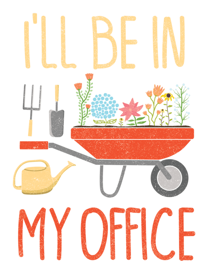 Ill Be In My Office Garden Funny Distressed Gardening Women's Racerback Tank