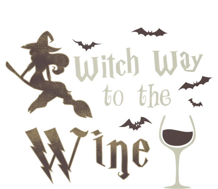 Witch Way To The Wine Vintage Halloween Wine Lover Gift T-Shirt