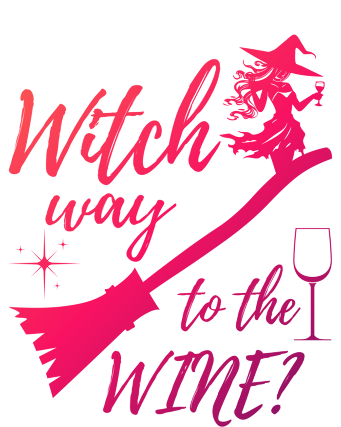 Witch Way To Wine Spooky Graphic Halloween Ing Graphic Meaningful Gift Kids Hoodie