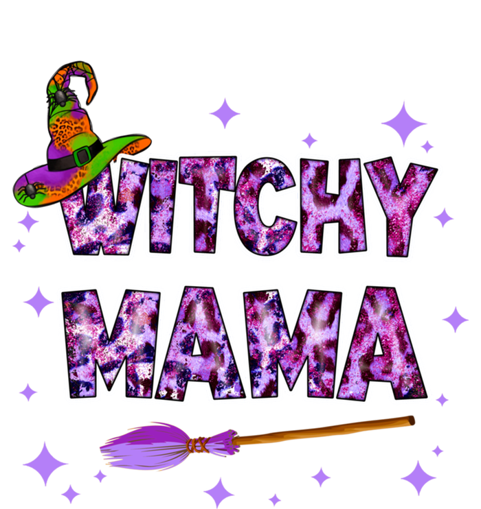 Witchy Mama Halloween Leopard Funny Witch Mom Spooky Gift T-Shirt