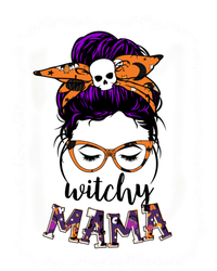 Witchy Mama Halloween Messy Bun Hair Witch Mom Spooky Gift Tie Dye Hoodie