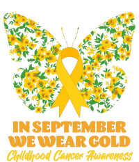 In September We Wear Gold Childhood Cancer Awareness Flower Butterfly Toddler Sweatshirt