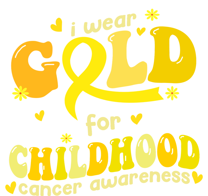 I Wear Gold For Childhood Cancer Awareness Premium T-Shirt