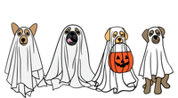 Cute Dogs Dog Puppy Halloween Ghost Dog Owner Spooky Season Gift Tall Long Sleeve T-Shirt