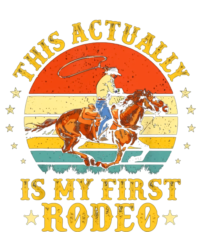 Rodeo This Actually Is My First Rodeo Retro Baby Long Sleeve Bodysuit