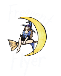 Frequent Flyer Moon Witch Meaningful Gift T-Shirt