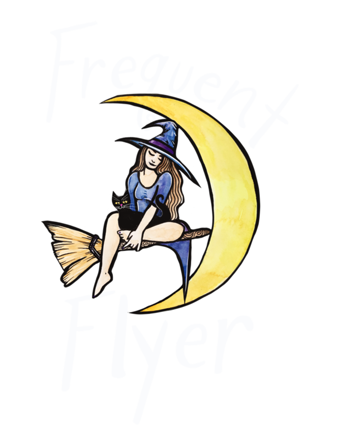 Frequent Flyer Moon Witch Meaningful Gift T-Shirt