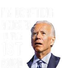 Funny Im Drafting A Kicker In The 1st Round Biden Confused Gift Women's Tri-Blend 3/4-Sleeve Raglan Shirt