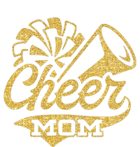 Cheer Mom Biggest Fan Cheerleader Black Yellow Gold Pom Pom USA-Made Doggie Bandana