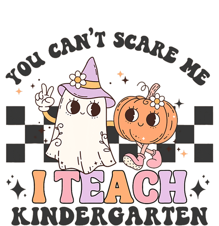 You Cant Scare Me I Teach Kindergarten Retro Halloween Ghost Adult Drive Performance Visor