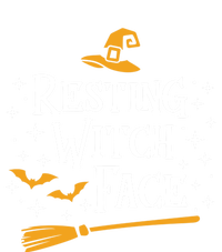 Resting Witch Face Gift Broomstick Funny Spooky Party Women's V-Neck T-Shirt