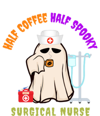 Cute Half Coffee Half Spooky Halloween Surgical Nurse Funny Funny Gift T-Shirt