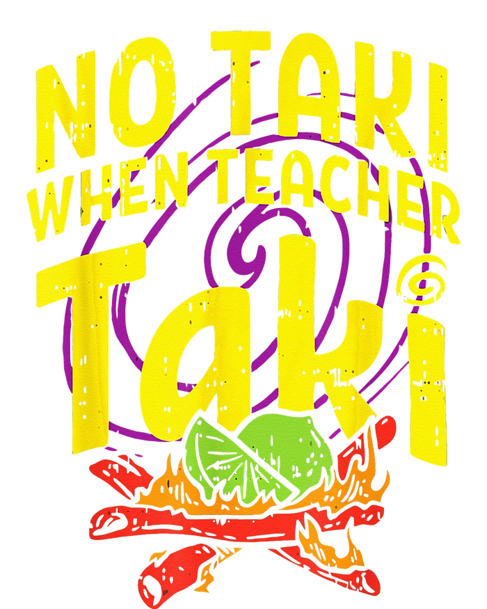 No Taki When Teacher Taki Funny Teacher Kids Tie-Dye T-Shirt