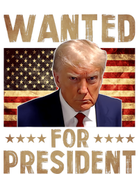 Wanted Donald Trump For President 2024 Trump Mug Shot High Crown Mesh Back Trucker Hat