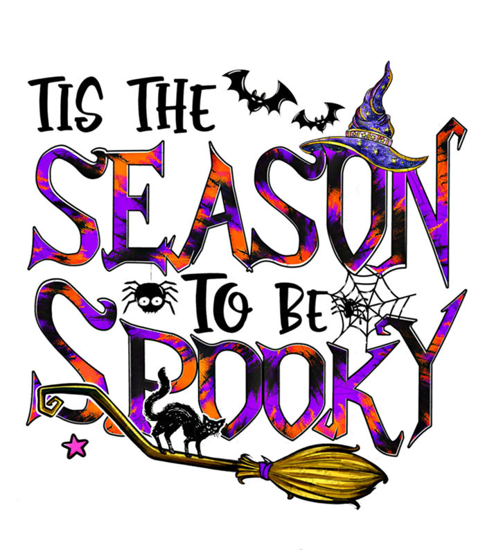 Tis The Season To Be Spooky Vibes Halloween Tie Dye Witch Gift Premium T-Shirt