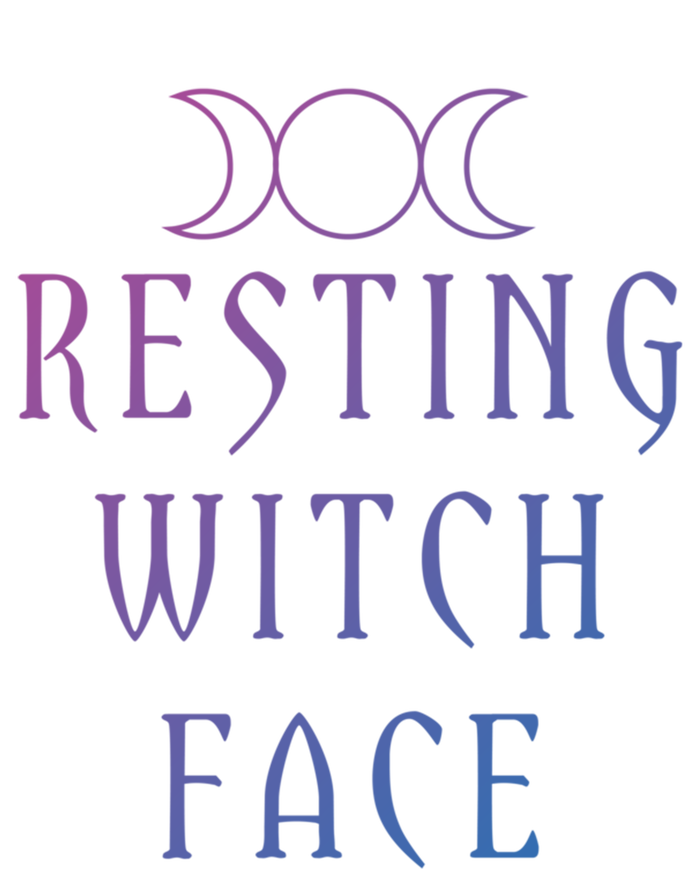 Funny Wiccan Goddess Moon Resting Witch Face Pagan Gift Ladies Long Sleeve Shirt