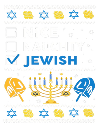 Nice Naughty Jewish Ugly Hanukkah Sweater Chanukah Jew Xmas T-Shirt