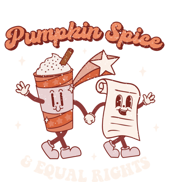 Pumpkin Spice And Equal Rights Retro Groovy Fall Season Gift T-Shirt