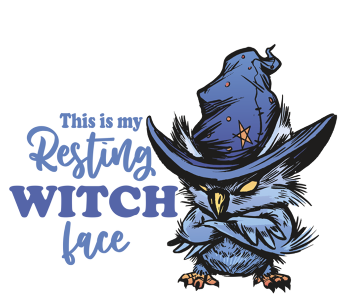 Resting Witch Face Funny Halloween Owl And Witch Hat Cute Gift T-Shirt