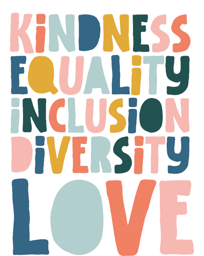 Groovy Kindness Equality Inclusion Diversity Love Teachers T-Shirt