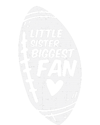 American Football Little Sister Biggest Fan Family Womens Cotton Relaxed Long Sleeve T-Shirt