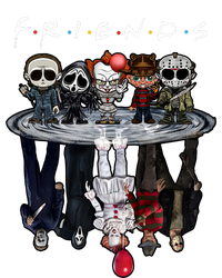 Horror Characters Friends Chibi Shadow Cute Horror Halloween Squad Button