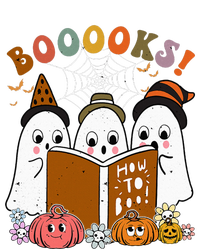 Booooks Ghost Halloween Groovy Vintage Teacher Book Reading T-Shirt